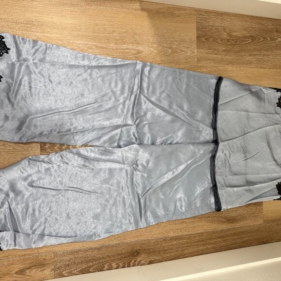 JCrew Stratus Lace-Trim Textured Satin Pants XL NWT - Picture 3 of 3